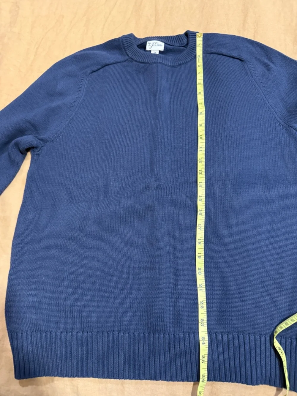 J.Crew Classic Cotton Crewneck Sweater, Navy, Medium